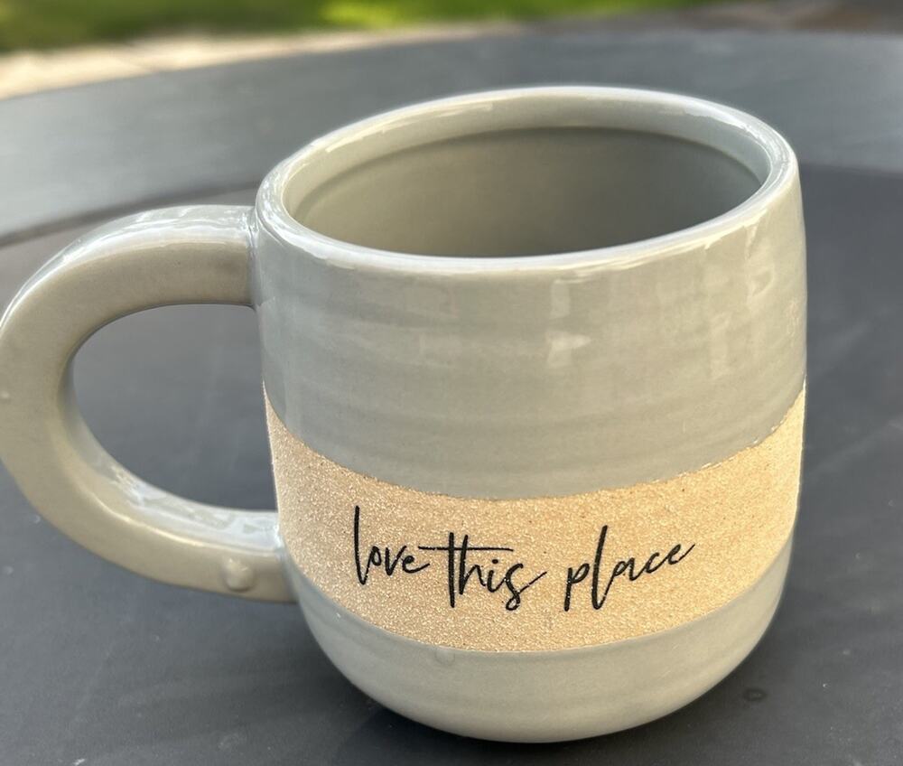 Mud Pie Teacup mug W/ teabag holder preowned - Tag Just Removed Coffee Mug